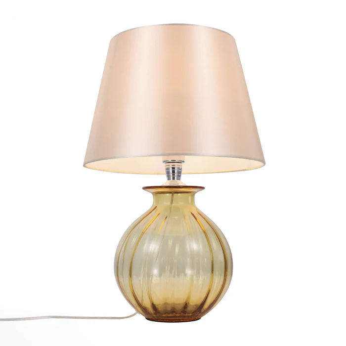 Настольная лампа ST-Luce SL968.904.01 Хром, Янтарный/Бежевый E27 1*60W (из 2-х коробок)