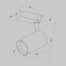 Трековый светильник Maytoni Vuoro TR003-1-10W3K-W-B