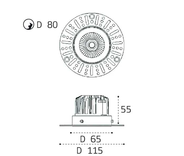 Светильник встраиваемый влагозащищенный ITALLINE IT02-028 gold 3000K