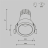 Встраиваемый светильник Maytoni Dip DL116-10W-4K-B