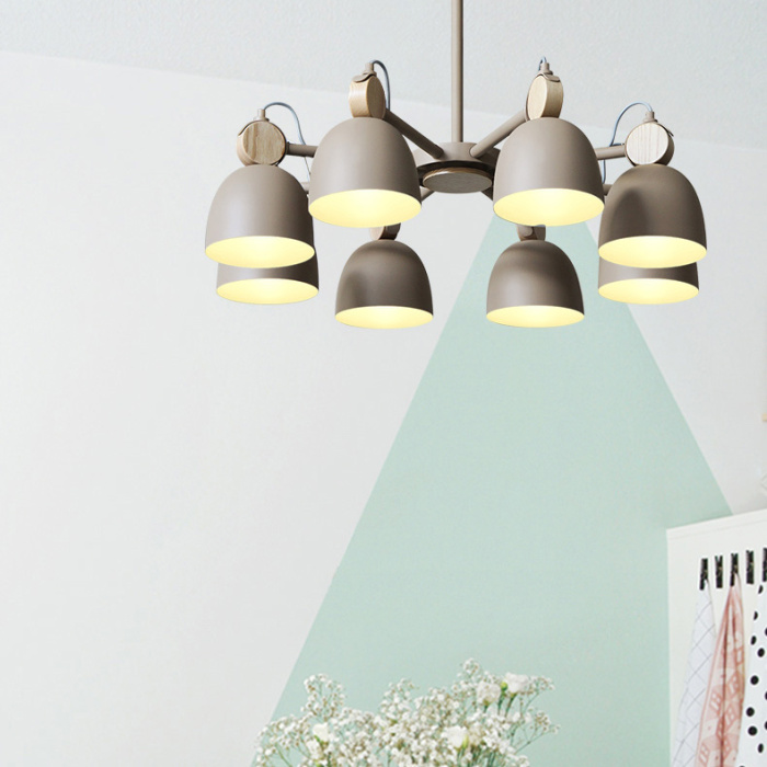 Потолочная люстра на штанге ROLLA 8 Gray ImperiumLoft