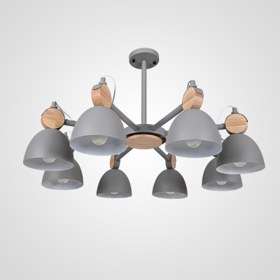 Потолочная люстра на штанге ROLLA 8 Gray ImperiumLoft