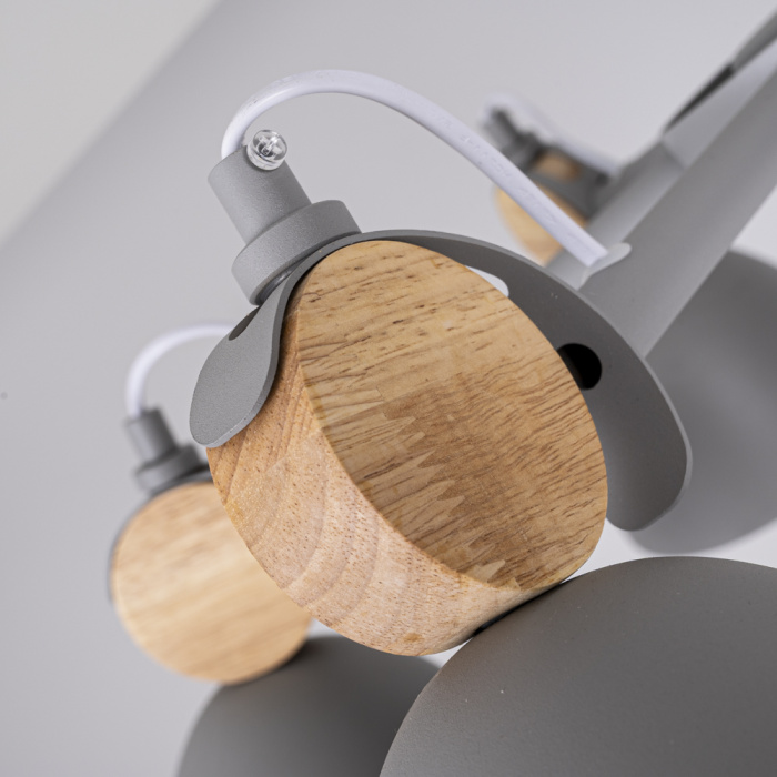 Потолочная люстра на штанге ROLLA 8 Gray ImperiumLoft