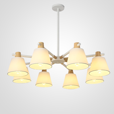 Потолочная люстра на штанге NATURA A WHITE 8 ImperiumLoft