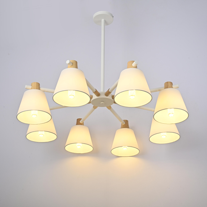 Потолочная люстра на штанге NATURA A WHITE 8 ImperiumLoft