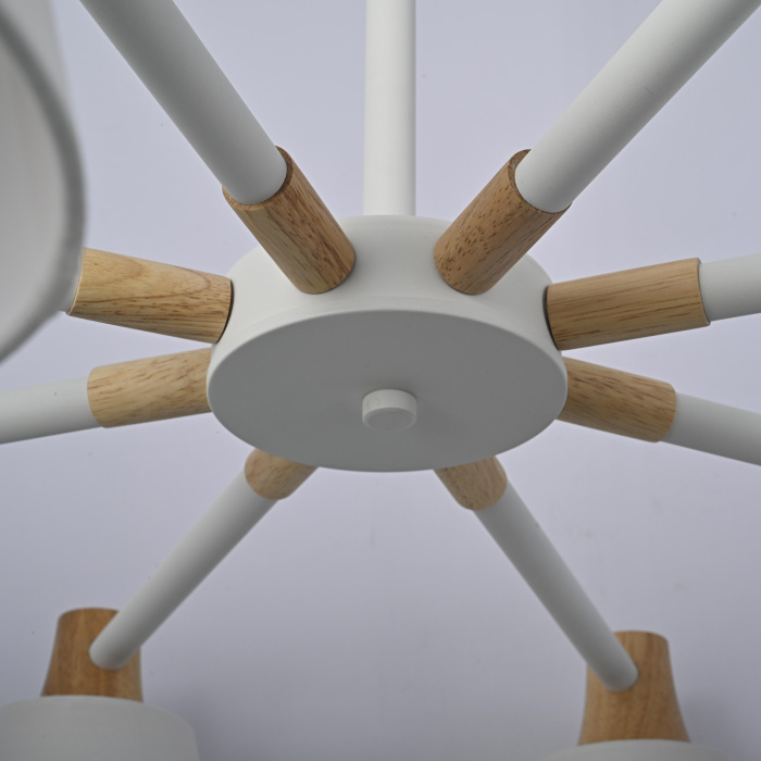 Потолочная люстра на штанге NATURA A WHITE 8 ImperiumLoft