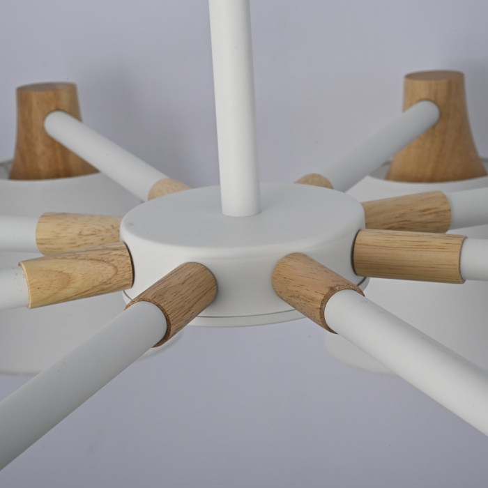 Потолочная люстра на штанге NATURA A WHITE 8 ImperiumLoft