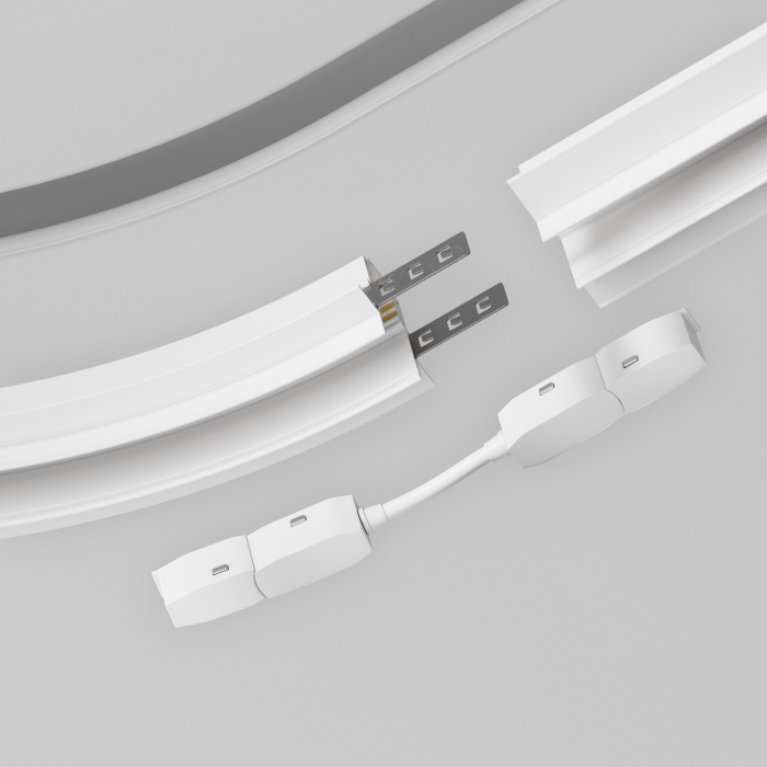 Коннектор питания радиусный Radity встраиваемый белый Maytoni TRA034CS-W