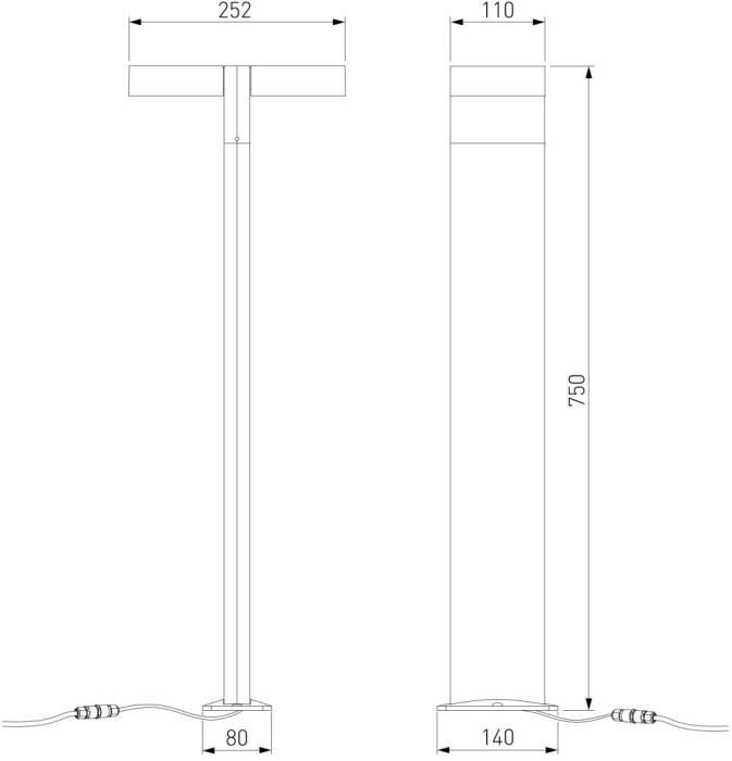 Уличный столб Elektrostandard Twin 4690389219443