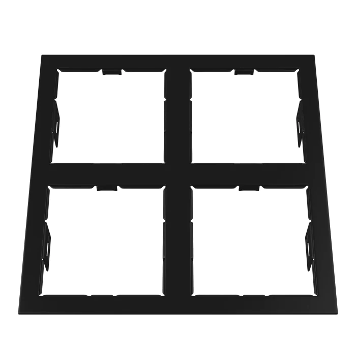 214547 Рамка DOMINO QUADRO 2х2 MR16 ЧЕРНЫЙ (в комплекте)