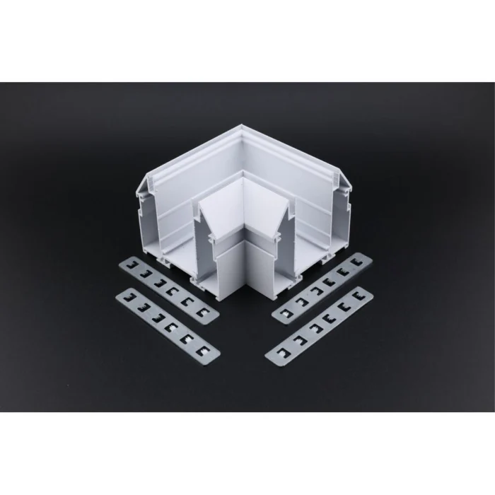 Соединитель магнитного шинопровода угловой плоский для натяжного потолка Aployt Magnetic track 220 APL.0284.10.04