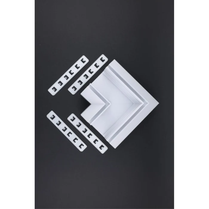 Соединитель магнитного шинопровода угловой плоский для натяжного потолка Aployt Magnetic track 220 APL.0284.10.04