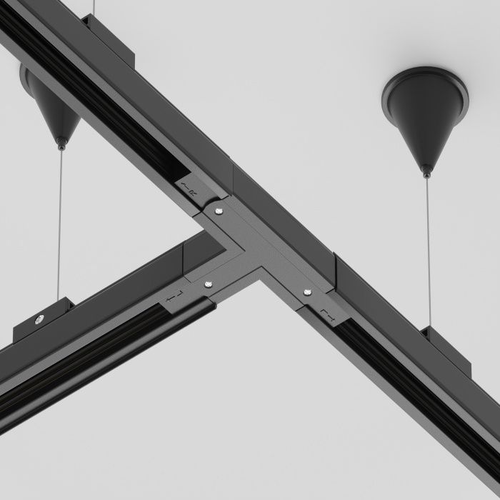 Коннектор Т-образный левый Trinity черный Maytoni TRA005CT-31B-L