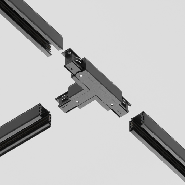 Коннектор Т-образный левый Trinity черный Maytoni TRA005CT-31B-L