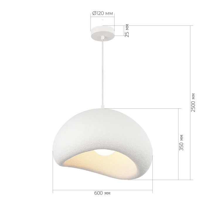 Светильник подвесной ST-Luce белый/белый E27 1*60W SL1522.513.01