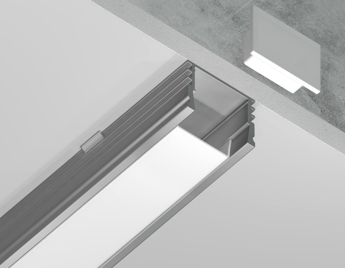 Алюминиевый профиль накладной 18*4 для светодиодной ленты до 15мм Ambrella light GP1750AL