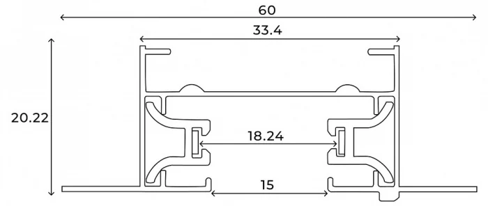 Шинопровод встраиваемый Hesby Lighting Skylite 0011