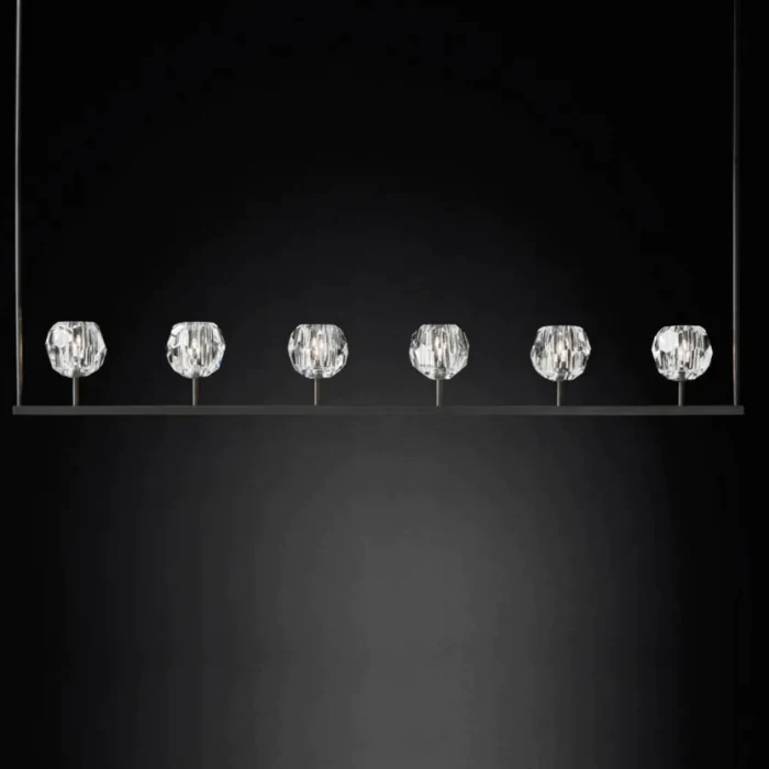 Люстра Boule De Cristal Linear Chandelier 6 Black By Imperiumloft