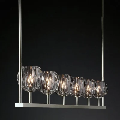 Люстра Boule De Cristal Linear Chandelier 6 Black By Imperiumloft