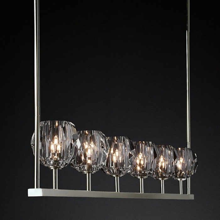 Люстра Boule De Cristal Linear Chandelier 6 Black By Imperiumloft