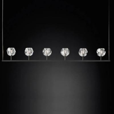 Люстра Boule De Cristal Linear Chandelier 6 Black By Imperiumloft