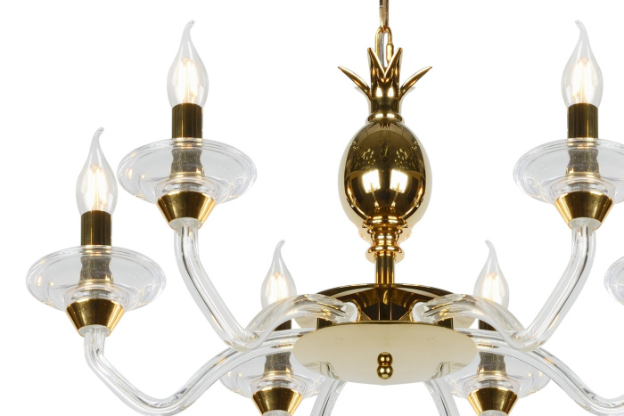 Подвесная люстра iLamp Flo YT2049-6 Золото+прозрачная