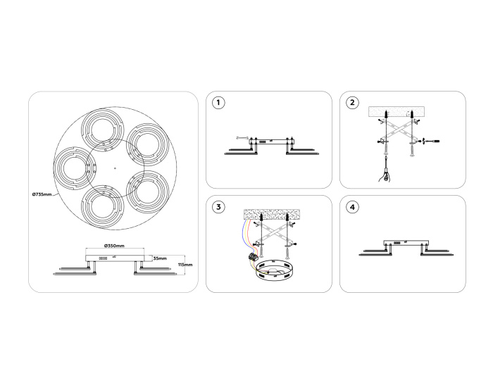 Светильник светодиодный потолочный AMBRELLA light FA8944