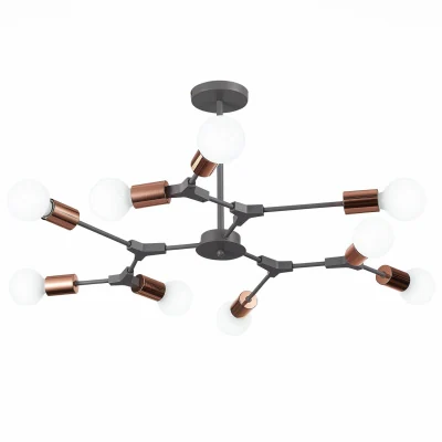 SLE106403-09 Люстра потолочная Серый, Розовое золото E27 9*60W