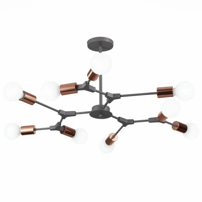 SLE106403-09 Люстра потолочная Серый, Розовое золото E27 9*60W