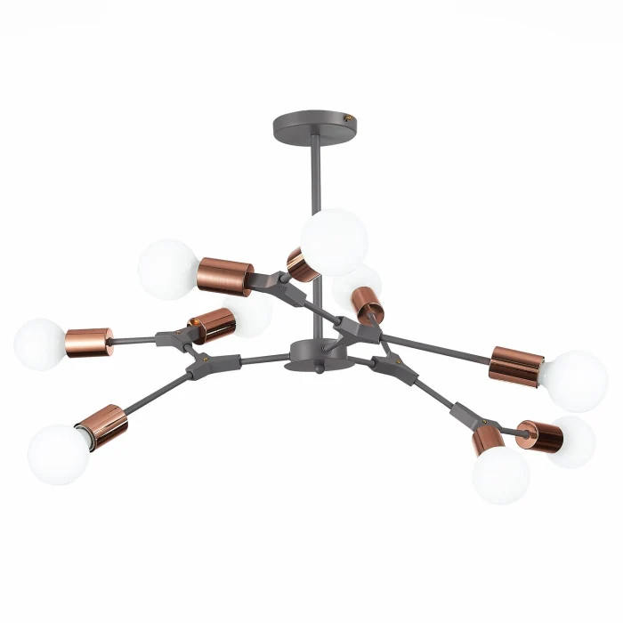 SLE106403-09 Люстра потолочная Серый, Розовое золото E27 9*60W