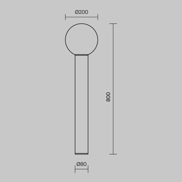 Садово-парковый светильник Maytoni Bold O598FL-01B