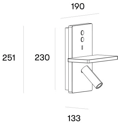 Настенный светильник Leds C4 E-LAMP Black