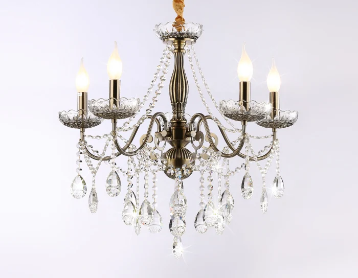 Подвесная классическая люстра с хрусталем Ambrella light TR4949