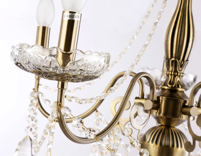 Подвесная классическая люстра с хрусталем Ambrella light TR4949