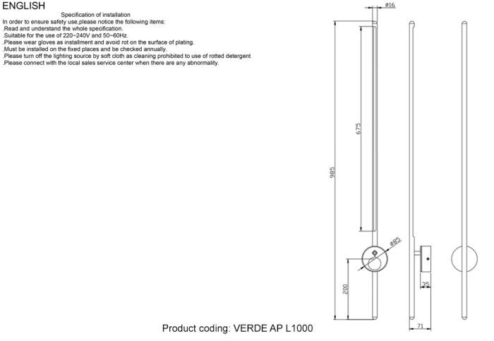 Бра Crystal Lux VERDE AP L1000 GOLD NEW
