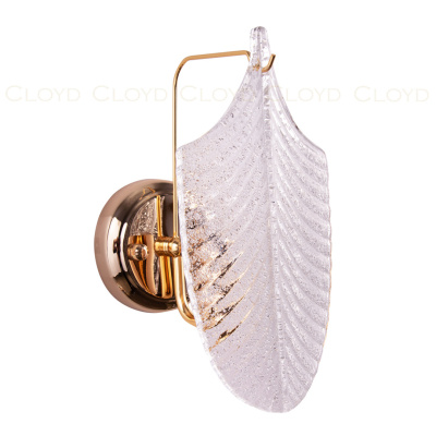 Бра Cloyd BONGA-A W1 / выс. 29 см - золото - бесцвет. стекло (арт.20182)