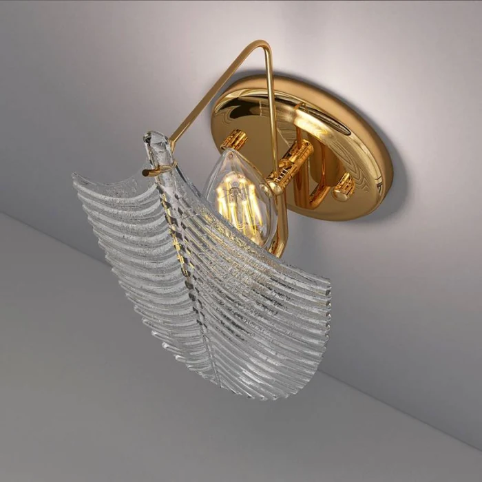 Бра Cloyd BONGA-A W1 / выс. 29 см - золото - бесцвет. стекло (арт.20182)