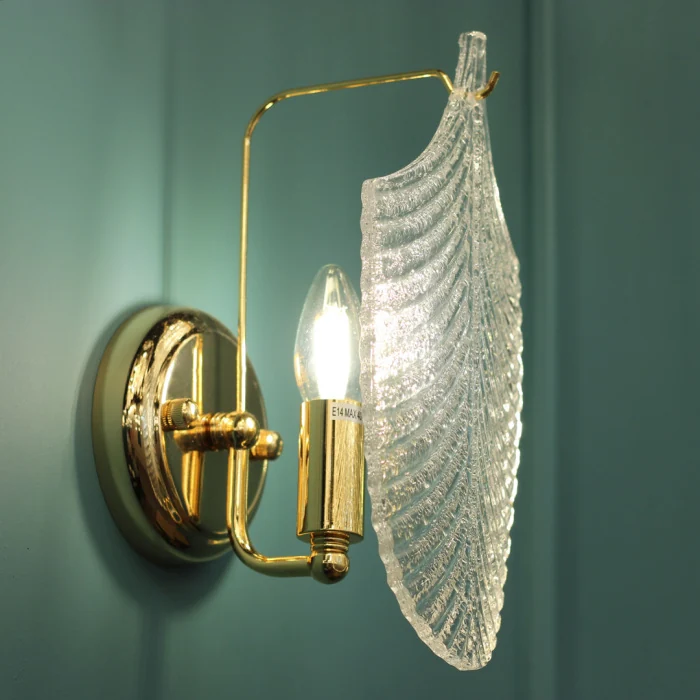 Бра Cloyd BONGA-A W1 / выс. 29 см - золото - бесцвет. стекло (арт.20182)