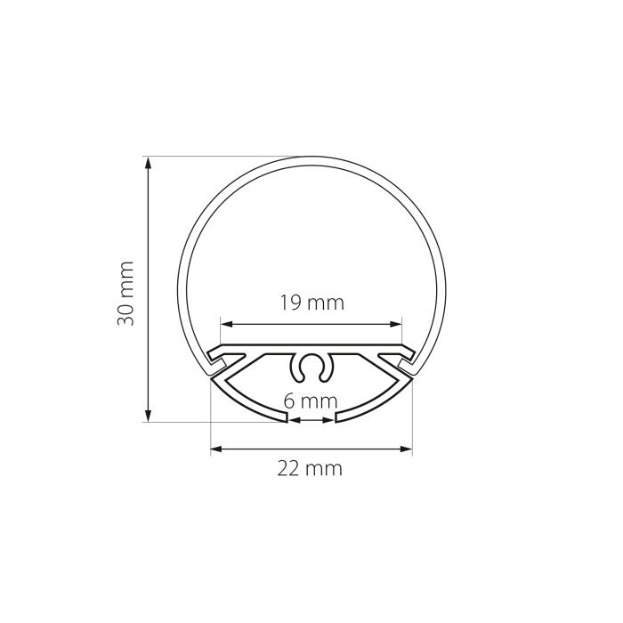 Профиль с круглым рассеивателем Profiled Lightstar 419191