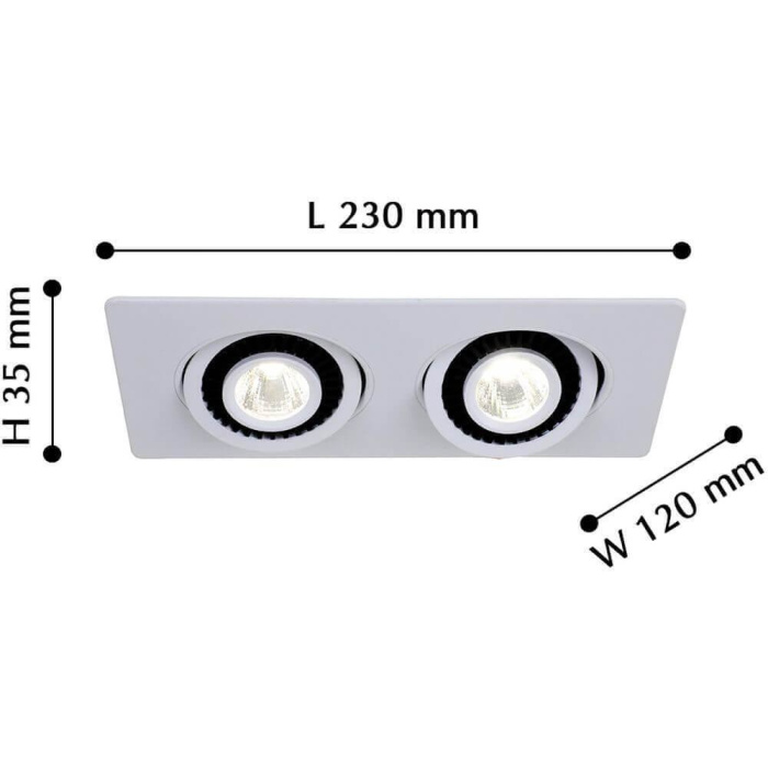 Встраиваемый светодиодный светильник Favourite Cardine 2417-2U