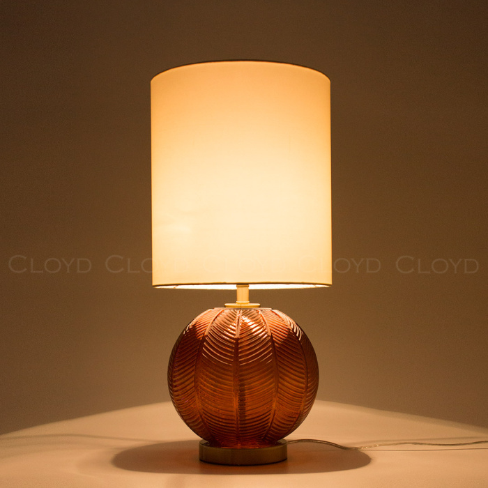 Настольная лампа Cloyd ARBUSS T1 / выс. 61 см - латунь - коричнев. стекло (арт.30119)