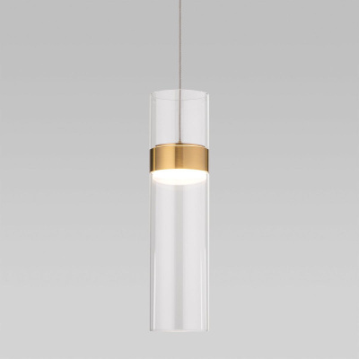 Подвесной светильник Eurosvet Lumen 50244/1 LED латунь/прозрачный