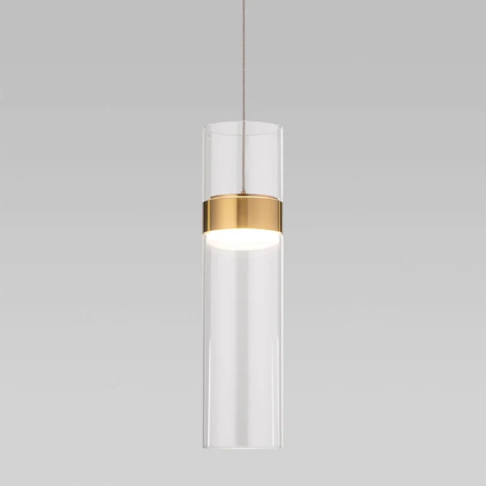 Подвесной светильник Eurosvet Lumen 50244/1 LED латунь/прозрачный