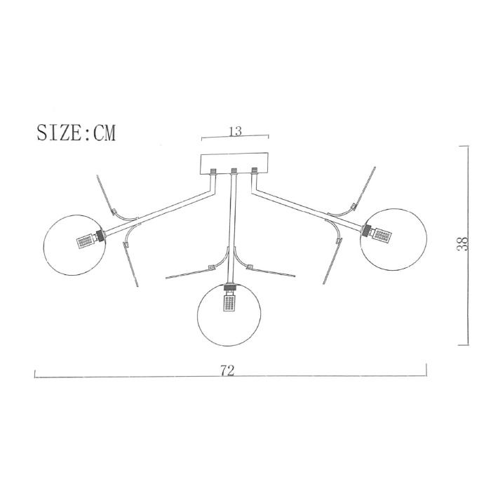 Потолочная люстра MATISSE C D72 ImperiumLoft