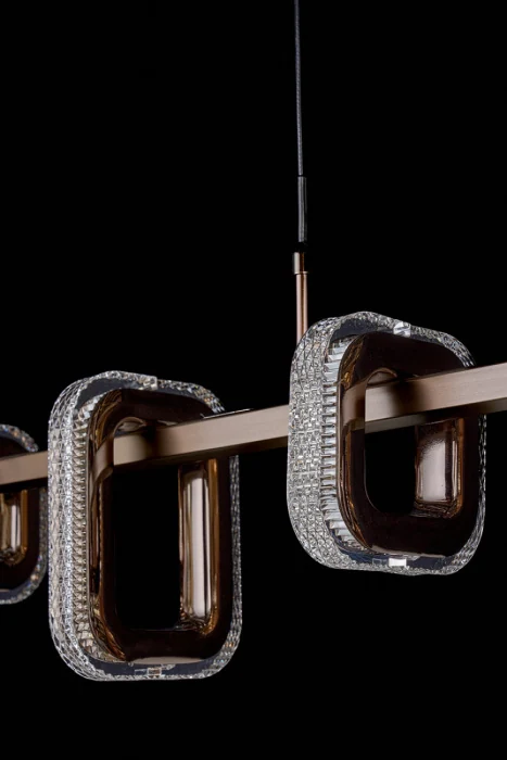 Подвесная люстра Leon Theona LE7701/7L Grey/Black Chrome