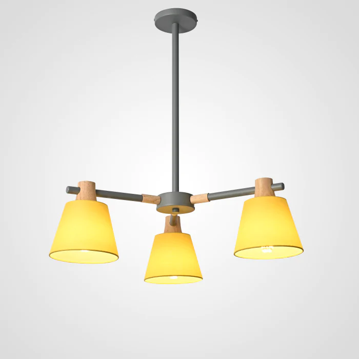 Потолочная люстра на штанге NATURA A YELLOW 3 ImperiumLoft