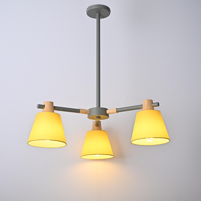 Потолочная люстра на штанге NATURA A YELLOW 3 ImperiumLoft