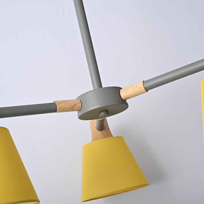 Потолочная люстра на штанге NATURA A YELLOW 3 ImperiumLoft