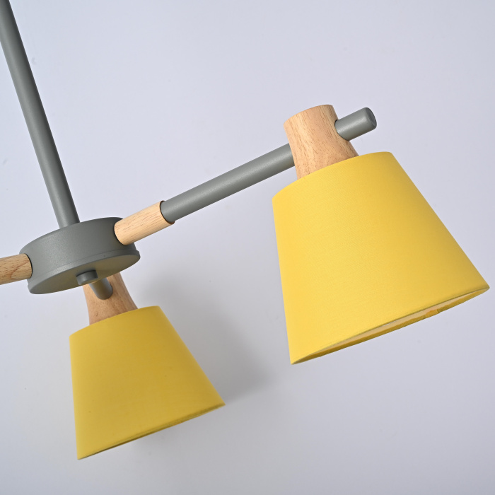 Потолочная люстра на штанге NATURA A YELLOW 3 ImperiumLoft