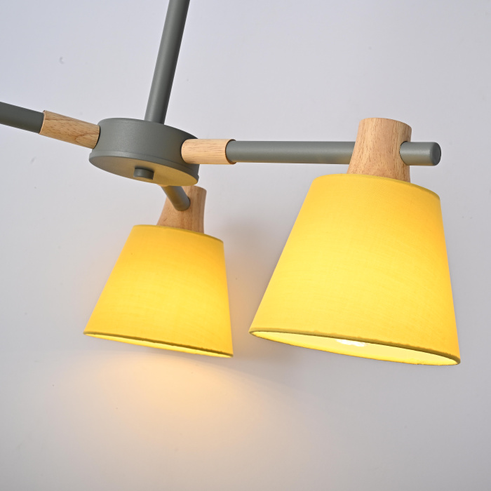 Потолочная люстра на штанге NATURA A YELLOW 3 ImperiumLoft